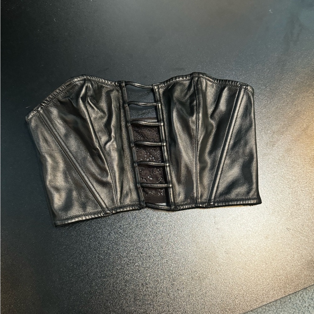 Leather/Lace Corset Top